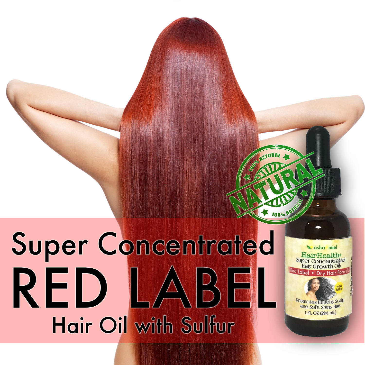 27 Ingredient Hair Oil, Hair Growth Serum, Castor Oil For Hair, Burdock root  - Asha + Miel Body Care