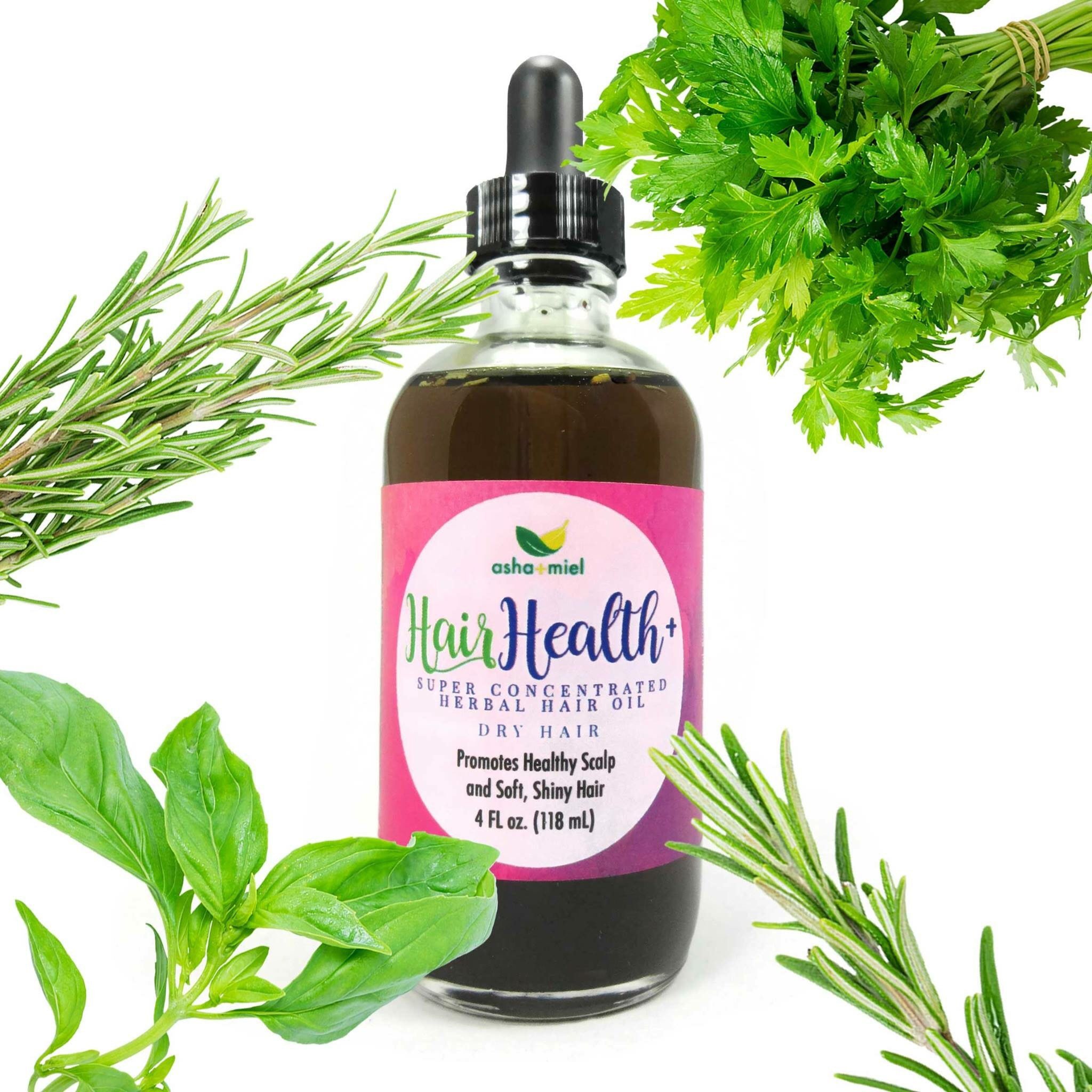 Super Concentrated Herbal Hair Oil, Hair Growth oil, Serum, 26 Herbs & oils  - Asha + Miel Body Care