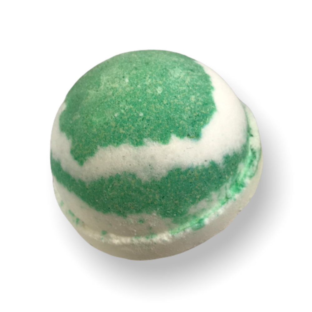 Bath Bomb - Green Clover and Aloe, Top View