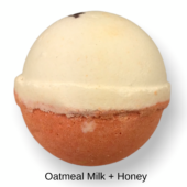 Bath Bomb - Oatmeal, Milk and Honey, Side View
