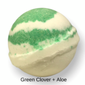 Bath Bomb - Green Clover and Aloe, Side View