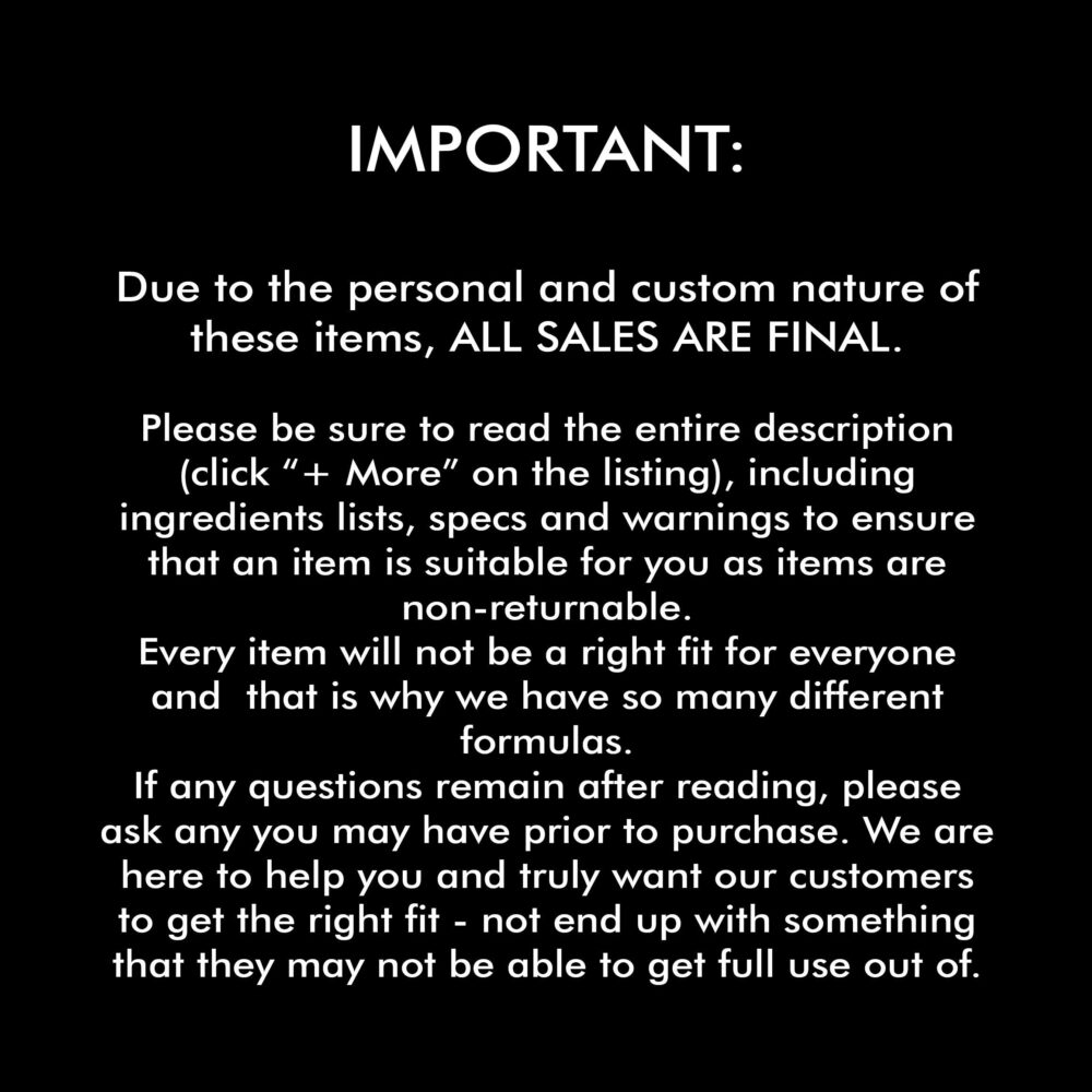 Disclaimer: All Sales Final