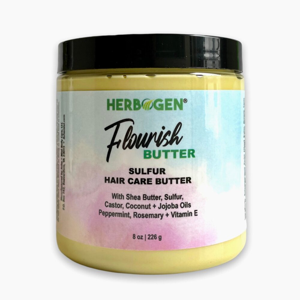 Flourish Concentrated Sulfur Hair Care Butter, Sublimed Sulfur, Shea Butter, Castor Oil