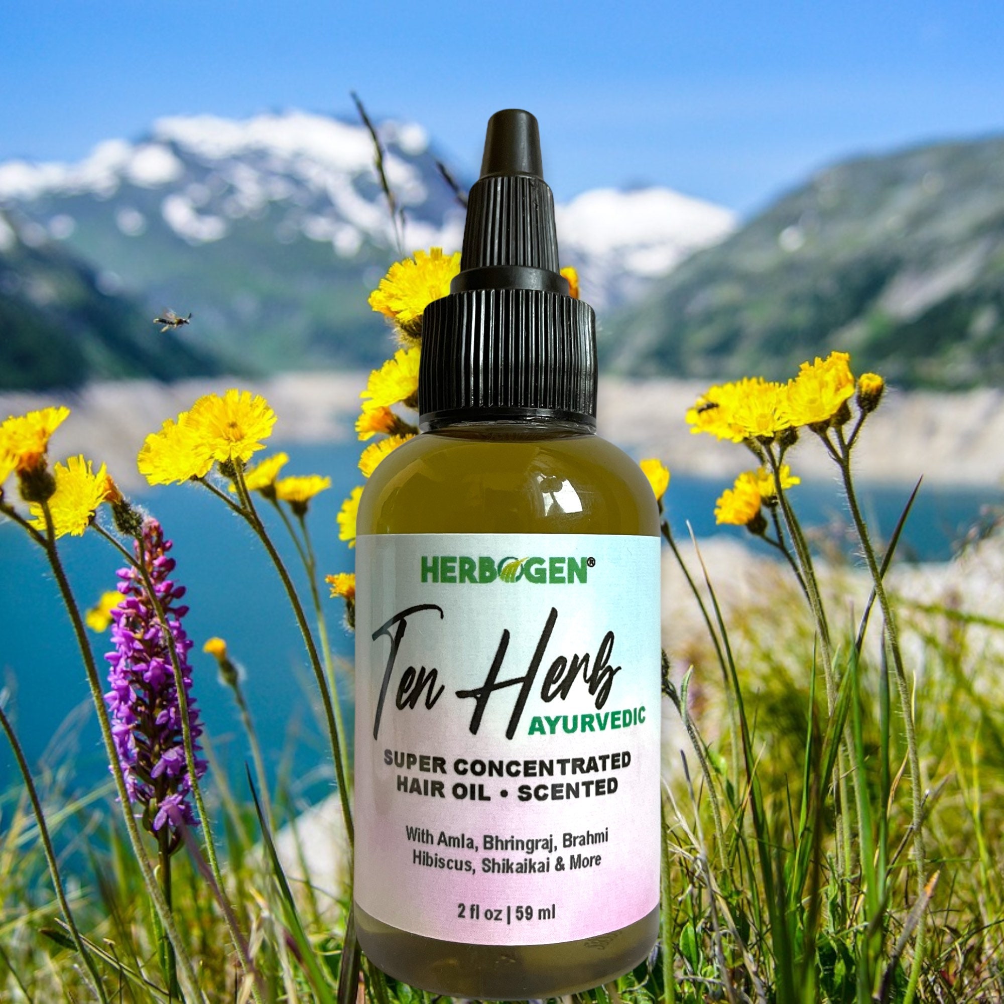 Ayurvedic Hair & Scalp Growth Oil With 10 Herbs for Healthy Shiny Hair
