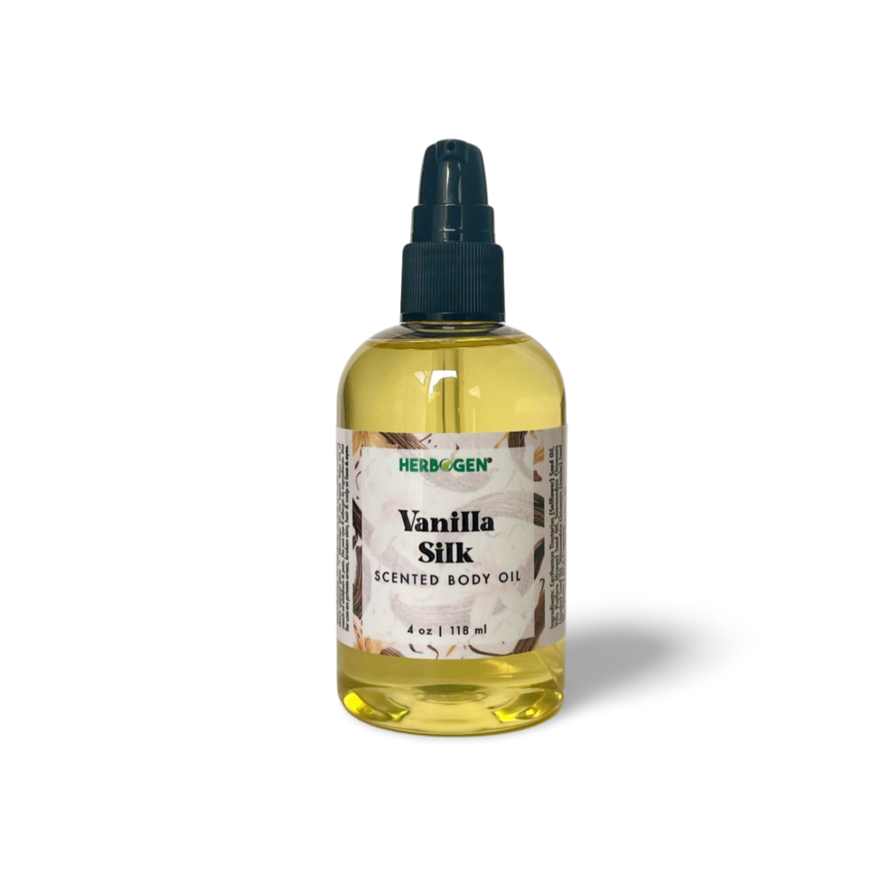 Bottle of Vanilla Silk Body Oil, 4 oz
